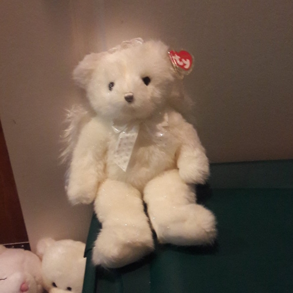 💙TY Classic Angelina Beanie Buddy Angel Bear - Picture 1 of 6